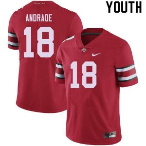 Youth Ohio State Buckeyes #18 J.P. Andrade Red Nike NCAA College Football Jersey OG XND3344VT